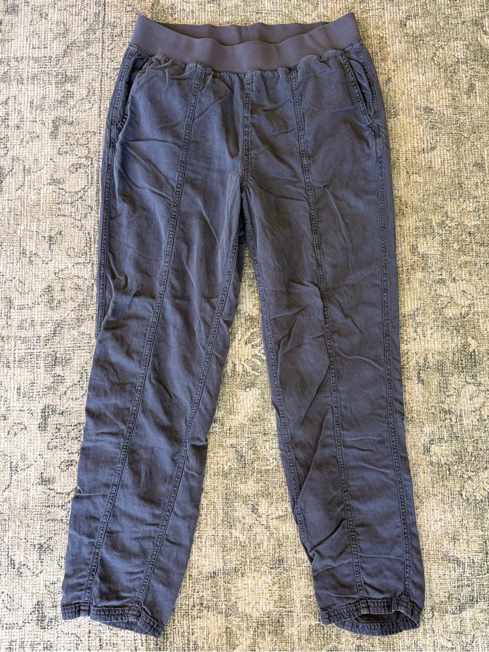 Faherty Arlie Pant Charcoal Gray Size Medium Organic Cotton Blend Lightweight - Picture 3 of 9